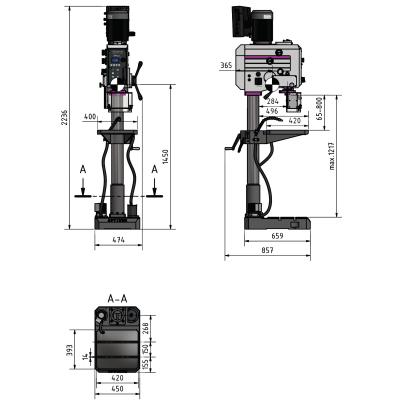 Getriebe-Getriebebohrmaschine Optimum OPTIdrill DH 35V