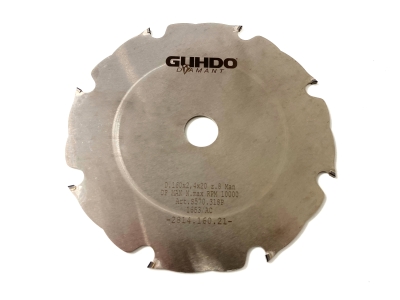 GUHDO DP Diamant Handkreissägeblatt 160x2,4/1,6x20 Z8F 2814.160.21