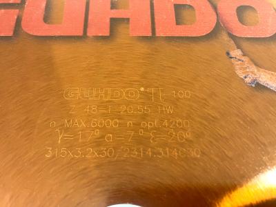 3 Stück - GUHDO HW-Allround-Kreissägeblatt 315x3,2/2,2x30 Z48 WZ PI-100 2314.314C30