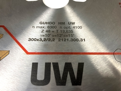 GUHDO HW-Kreissägeblatt 300x3,2/2,2x30 Z48 WZ PianoPlus 2121.300.31