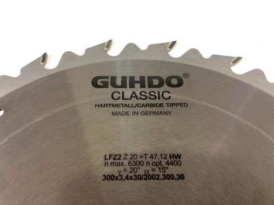 GUHDO HW-Kreissägeblatt 300x3,4/2,2x30 Z20 LFZ 2002.300.30