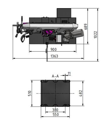 Metallbandsäge Optimum OPTIsaw S 275PV mit stufenlos einstellbarer Sägebandgeschwindigkeit