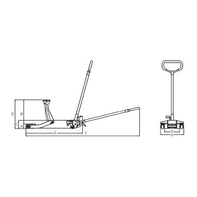 Rangierwagenheber Unicraft SRWH 3000 QL Tragkraft 3t Hub 500mm Unterfahrhöhe min. 145mm