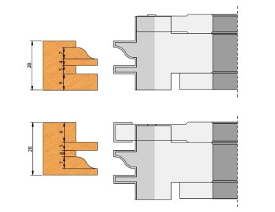 HW-WPL Konterprofil-Fräser KONTERSPEED Ø149x45x30 mm, Z=2
