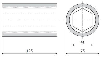 Vorschubrolle 75 x 125 mm passend für Panhans