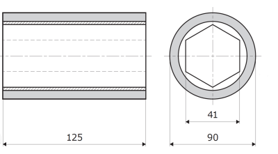 Vorschubrolle 90 x 125 mm passend für Panhans 425 426 435 436 Dickenhobel