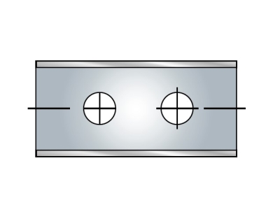 HW-Falzmesser 30 x 12 x 1,5 mm