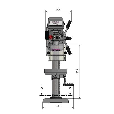Tischbohrmaschine Optimum OPTIdrill D 17Pro inkl. Maschinenschraubstock