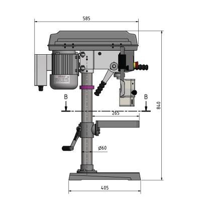 Tischbohrmaschine Optimum OPTIdrill D 17Pro inkl. Maschinenschraubstock