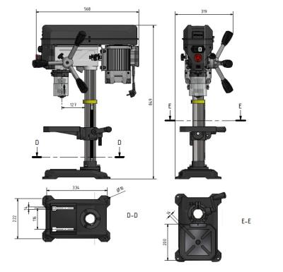 Tischbohrmaschine Optimum OPTIdrill DQ 18 (230V)