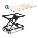 Arbeitsplatztisch HT 300 S inkl. Lochraster-Arbeitsplatte Buche-Multiplex